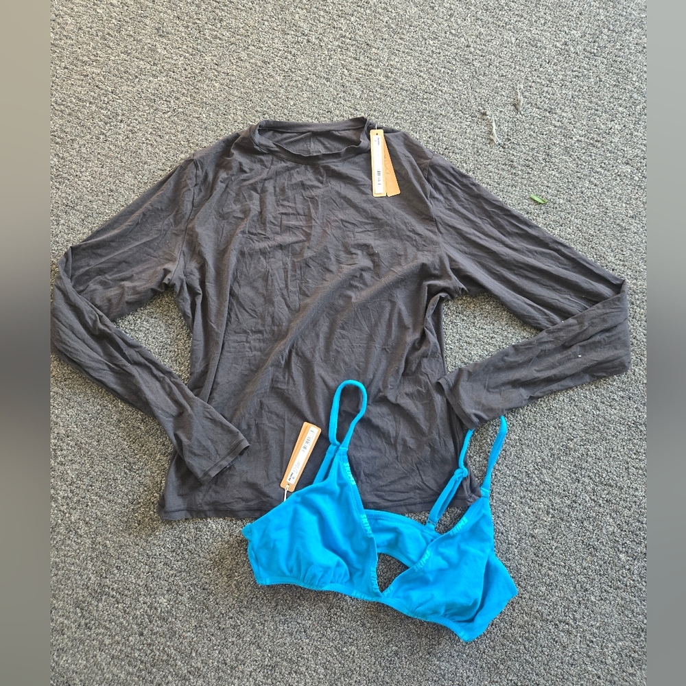 Gray Long Sleeve Top